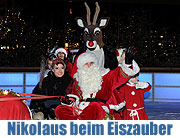 Am 6.12.2013 kam der Frederic Meisner als Nikolaus beim Eiszauber auf Besuch (Foto: Ingrid Grossmann)